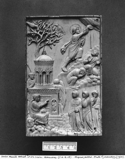 Plaque depicting the Ascension, possibly from a book cover by Paleo Christian